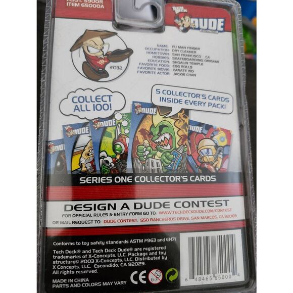 Tech Deck Dudes Evolution E1 "Fu Man Finger" collectible action figure with a sk - Picture 2 of 2